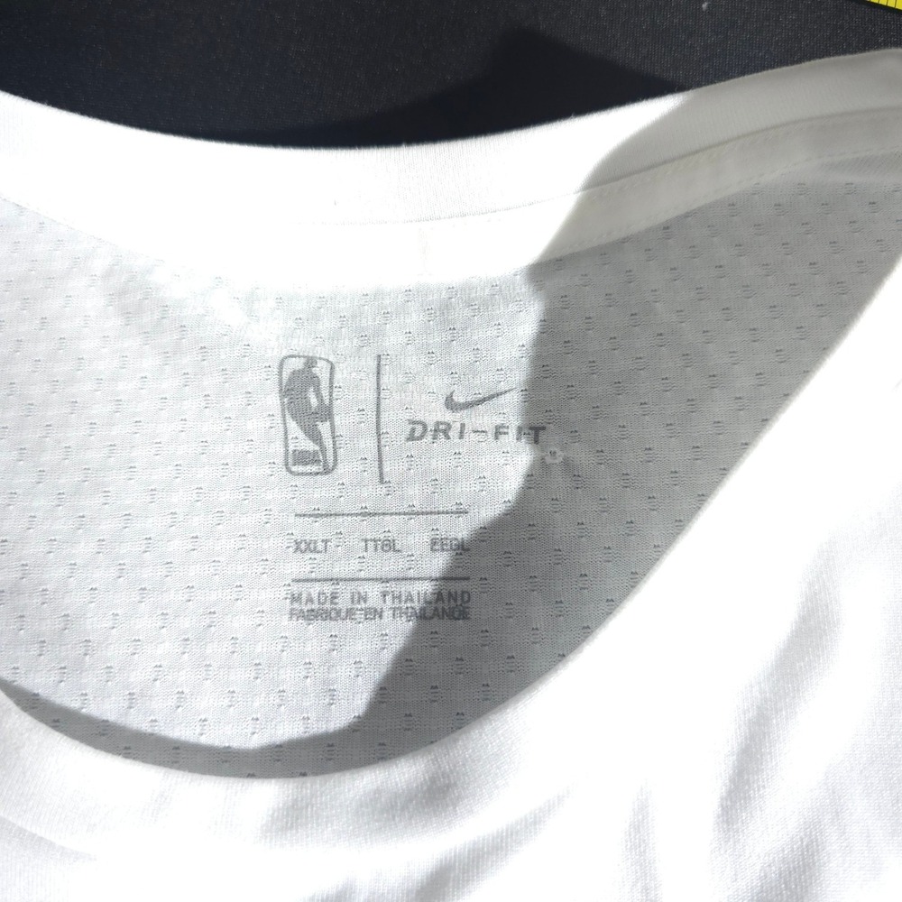 Nike Miami Heat NBA Mens XXLT White Dri-Fit Practice Shirt Basketball Tall Tee - Picture 6 of 10